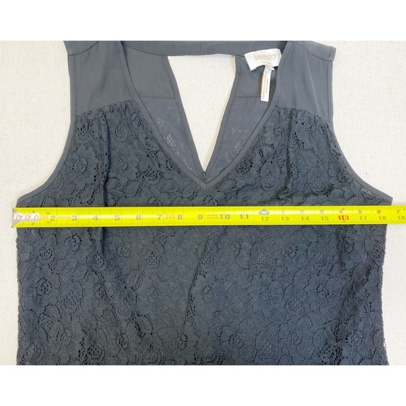 Laundry Black Lined Lace Top Tank Shell Blouse - Picture 7 of 7